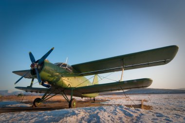 Winter aircraft clipart