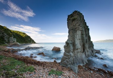 Russian, Primorye, beautiful sea rock clipart