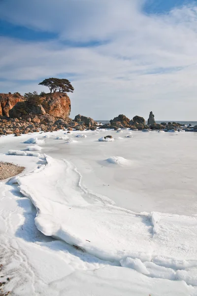 Paisaje invernal, hielo en el mar —  Fotos de Stock