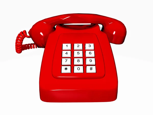 旧的红色电话 — 图库照片