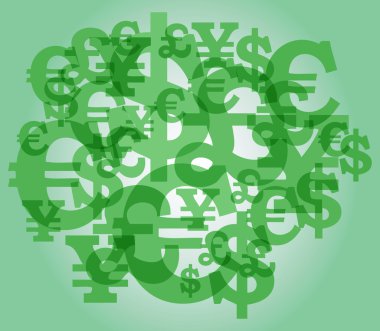 Currency sign background clipart