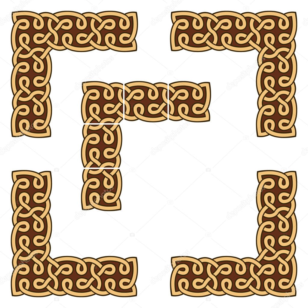 Celtic knotwork border — Stock Vector © Alex-W. #3510928