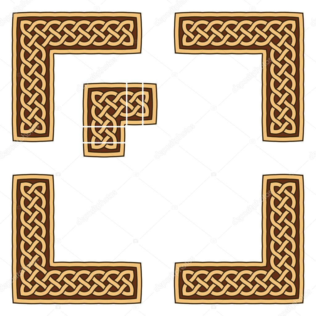 Celtic knotwork border — Stock Vector © Alex-W. #3510929