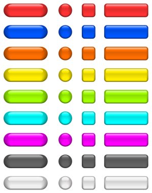 Shiny glass buttons clipart