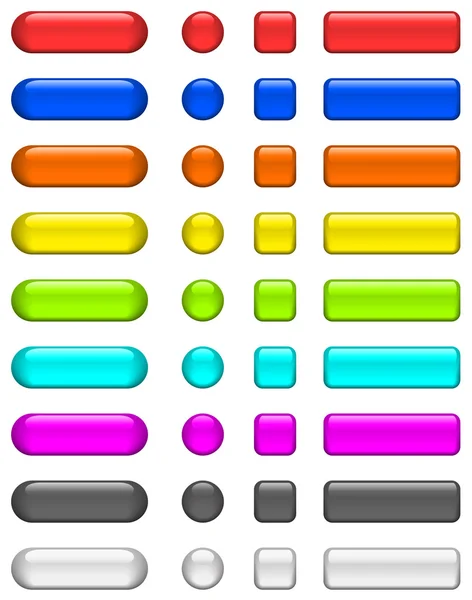 stock vector Shiny glass buttons