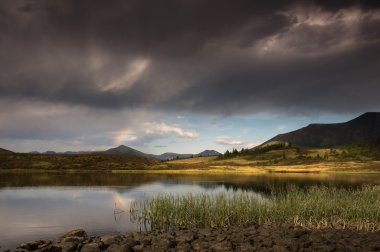 Rainbow after the storm clipart