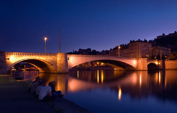 Crepúsculo em Lyon — Fotografia de Stock