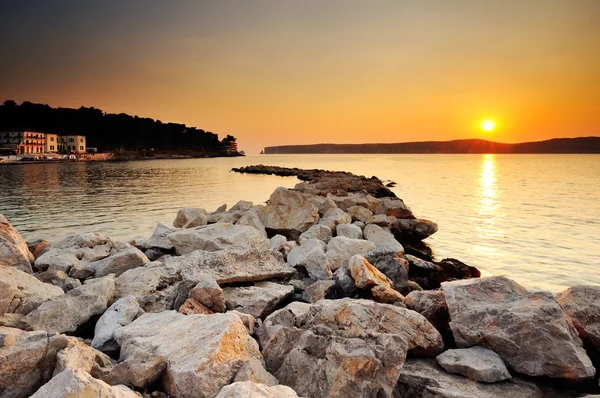 Sunset in Pylos, Greece — Stock Photo, Image