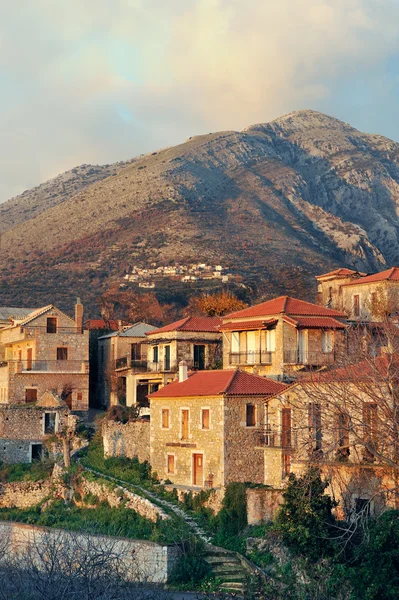 Griechisches Dorf von der mani Halbinsel — Stockfoto