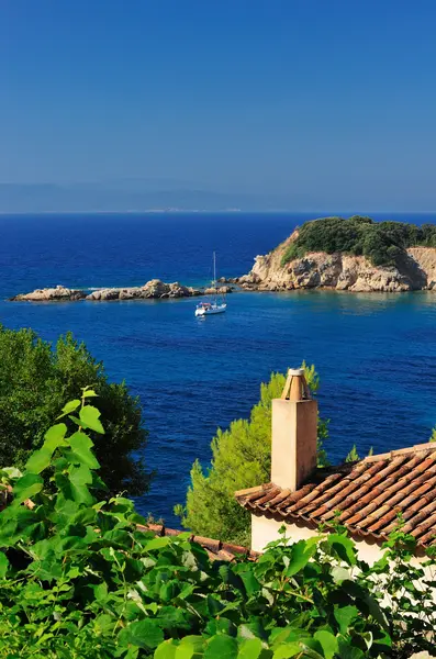 Widok z wyspy Morza Egejskiego — Zdjęcie stockowe