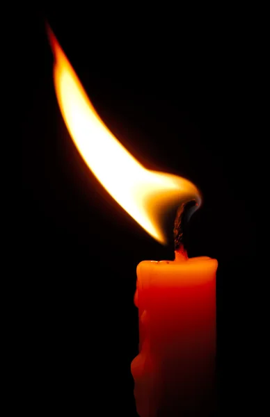 Svíčka ve větru — Stock fotografie