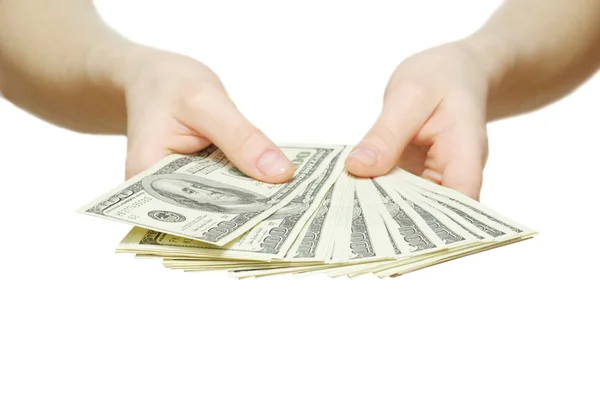 Money with hand — Stock Photo, Image