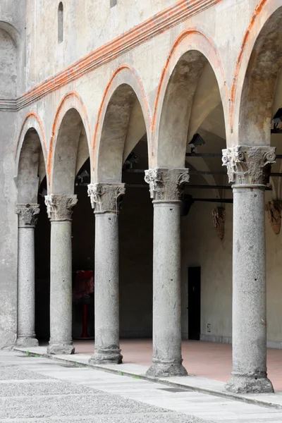 stock image Ancient columns court yard Italian Italy palace Milan