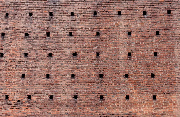 Кирпичная стена древней крепости — стоковое фото