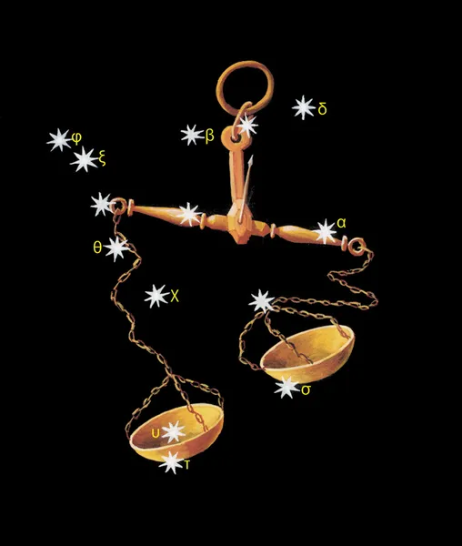 Signe sur constellation zodiacale Les Échelles (Balance ) — Photo
