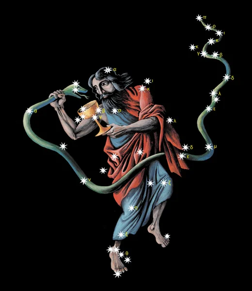 Teken op sterrenbeeld De Ophiuchus (Serpentarius) — Stockfoto
