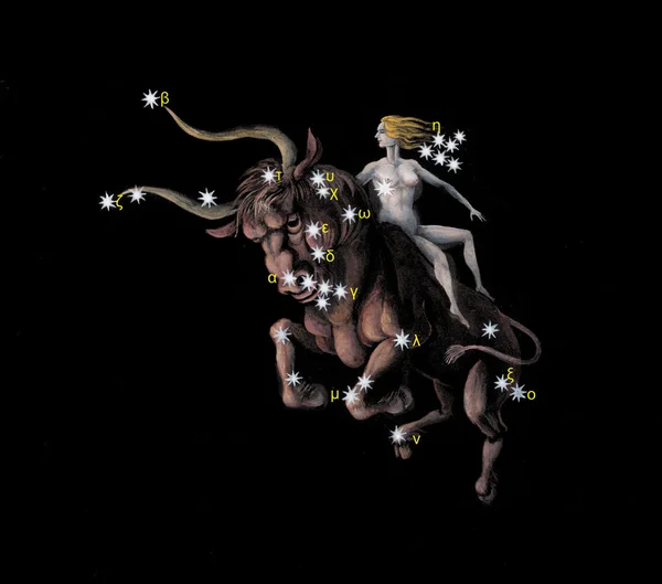 Zarejestruj się na konstelacji zodiaku Byk (Taurus) Obraz Stockowy