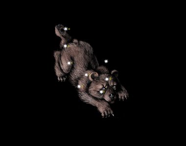 Constellation The Little Bear (Ursa Minor) clipart
