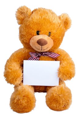 Teddy orange bear clipart