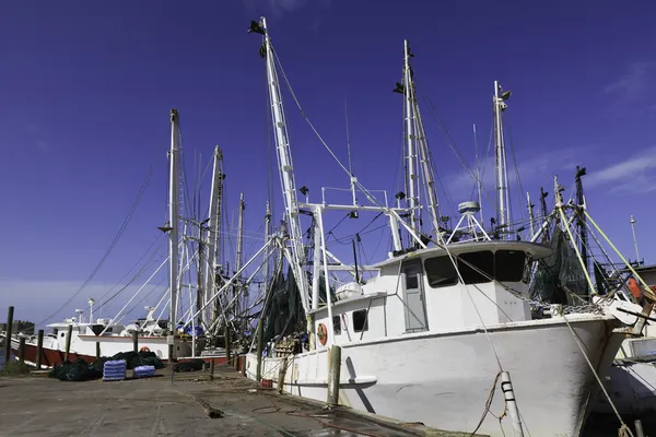 Barcos camaroneros del Golfo — Foto de Stock