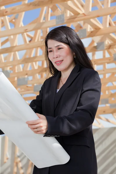 stock image Asian Woman Contractor