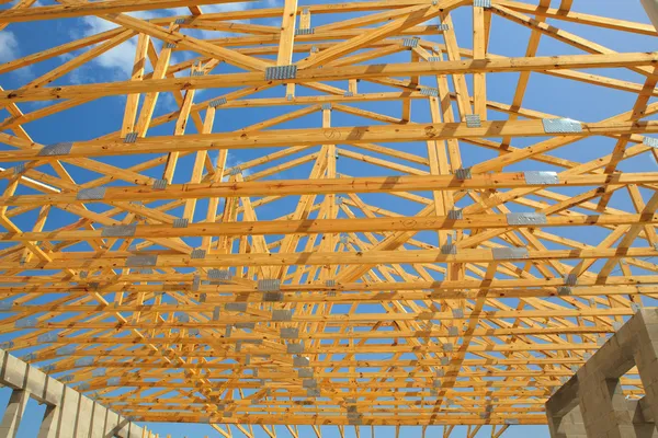 Telhado Truss, Construção — Fotografia de Stock