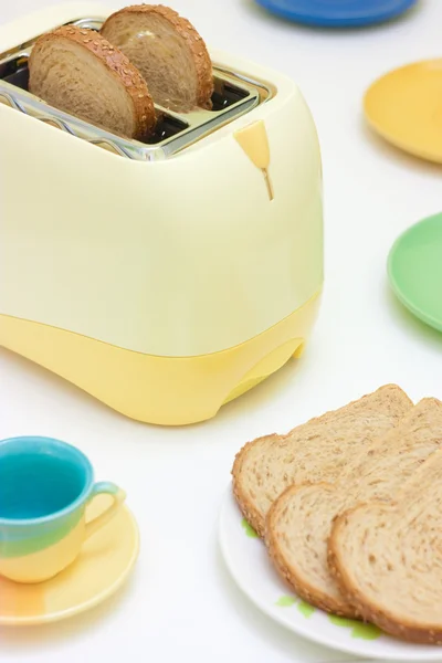토스터와 빵 — 스톡 사진