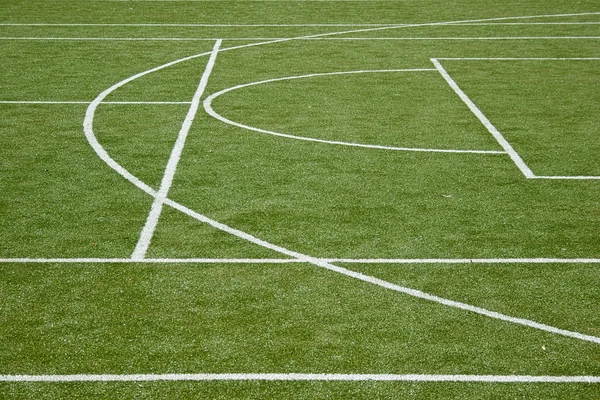 Partitioning mini-soccer field — Stock Photo, Image