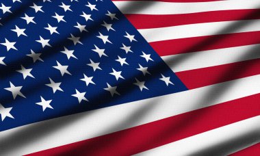 Amerika Birleşik Devletleri bayrağı sallayarak portre