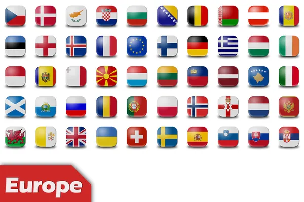 Botões de bandeira europeia Fotos De Bancos De Imagens Sem Royalties