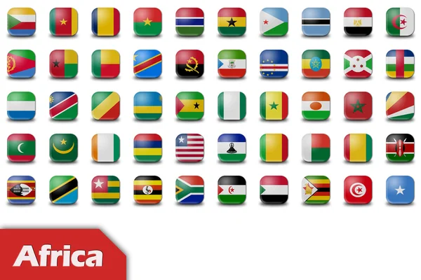 Botões de bandeira africana — Fotografia de Stock