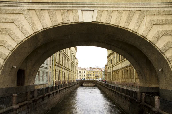 Rússia, São Petersburgo, Pontes do Canal de Inverno Fotografia De Stock