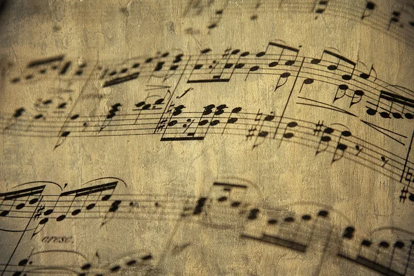Hoja musical antigua — Foto de Stock