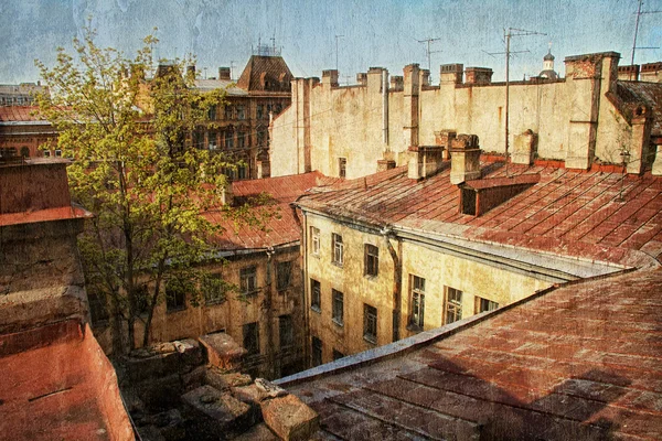 Rusko, st.petersberg, staré střechy — Stock fotografie