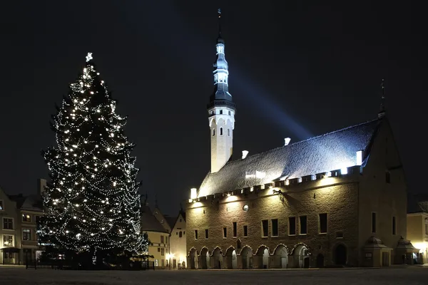 Hôtel de ville, Tallinn, Estonie, Noël — Photo