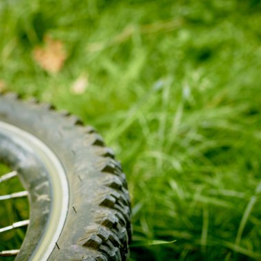 Bicycle tyre tread close-up clipart