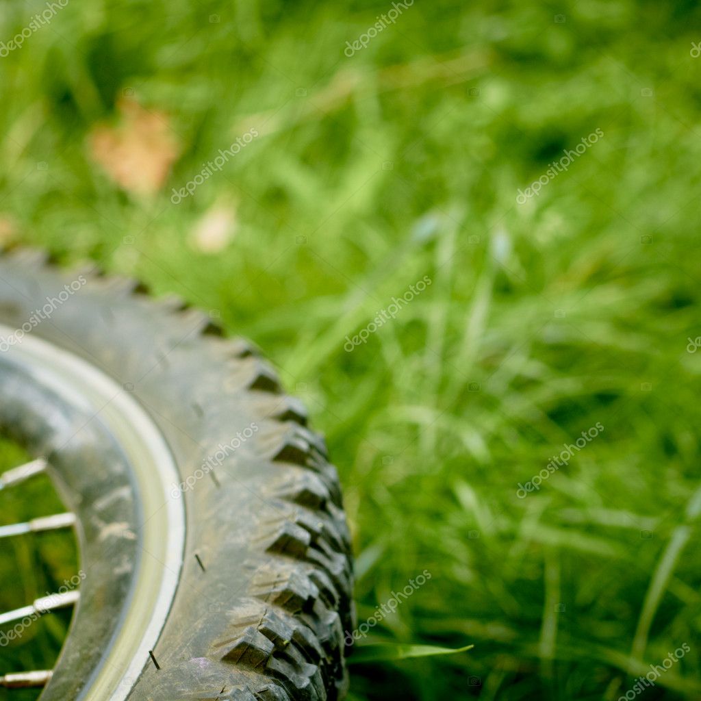 Bicycle tyre tread closeup — Stock Photo © pashabo 3505398