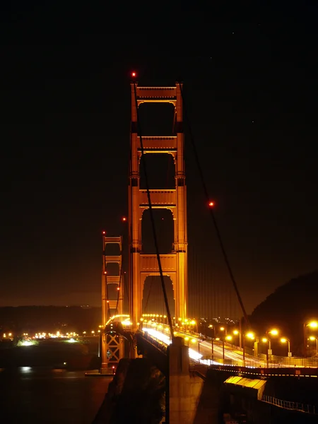 Γέφυρα Golden gate bei nacht — Φωτογραφία Αρχείου