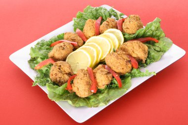 Seafood hushpuppy fritters clipart