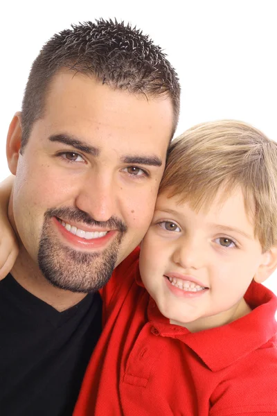 Happy father and son vertical — Stock Photo, Image