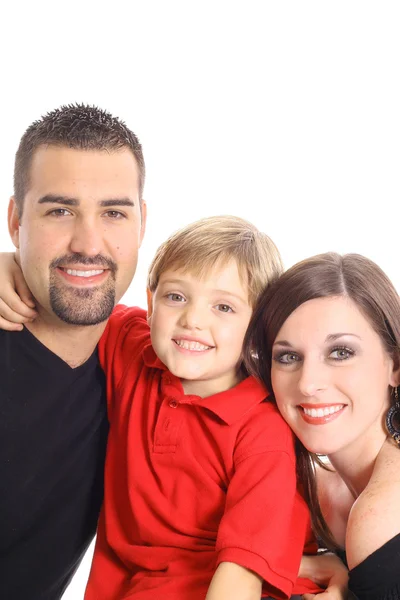 幸せな家族の垂直方向のショット — ストック写真