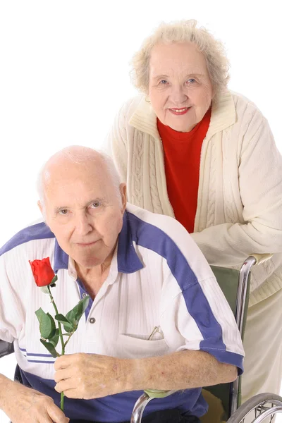 Boldog évfordulót idősebb pár — Stock Fotó