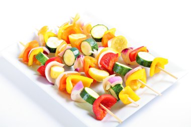 Vegetable kabobs clipart