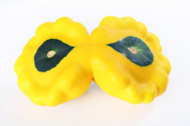 Shot of a unique twin pattypan squash clipart