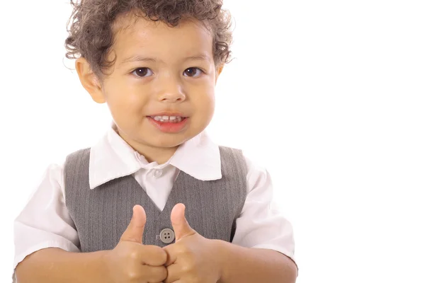 Shot of a toddler thumbs up — Stock Photo, Image