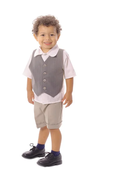 Shot of a happy toddler on white — Stock Photo, Image
