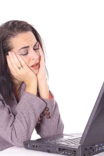 Frustrated woman at work — Stock Photo, Image