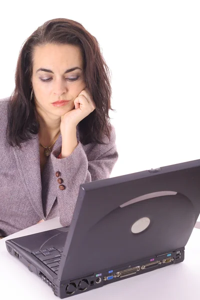 Shot of a woman bored at work — Stock Photo, Image