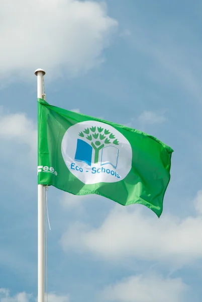 에코 학교 깃발 스톡 이미지