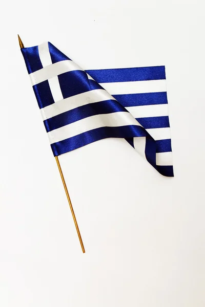Грецький прапор — стокове фото